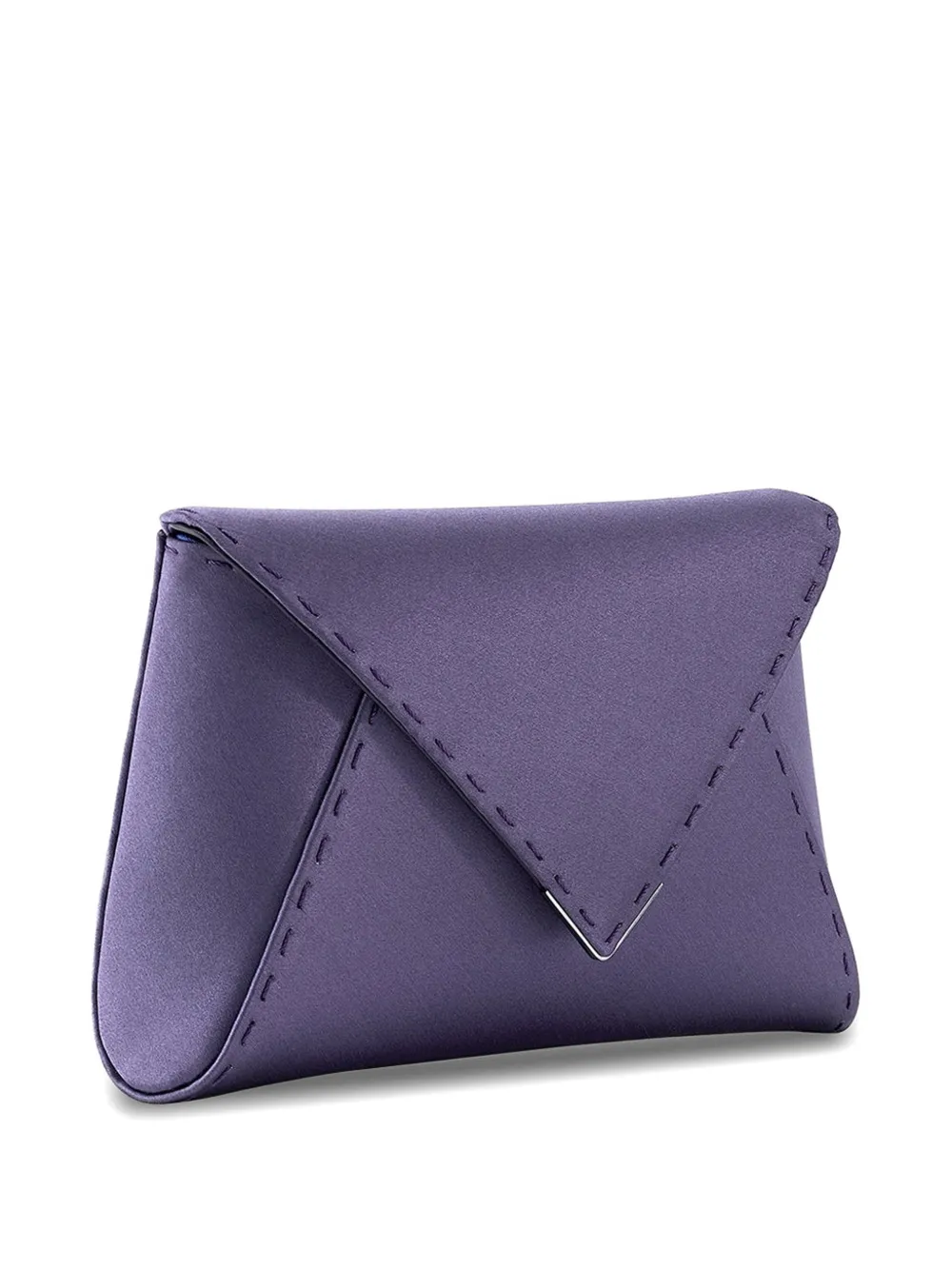Tyler Ellis Kleine Lee Pouchet handgestikte clutch Paars