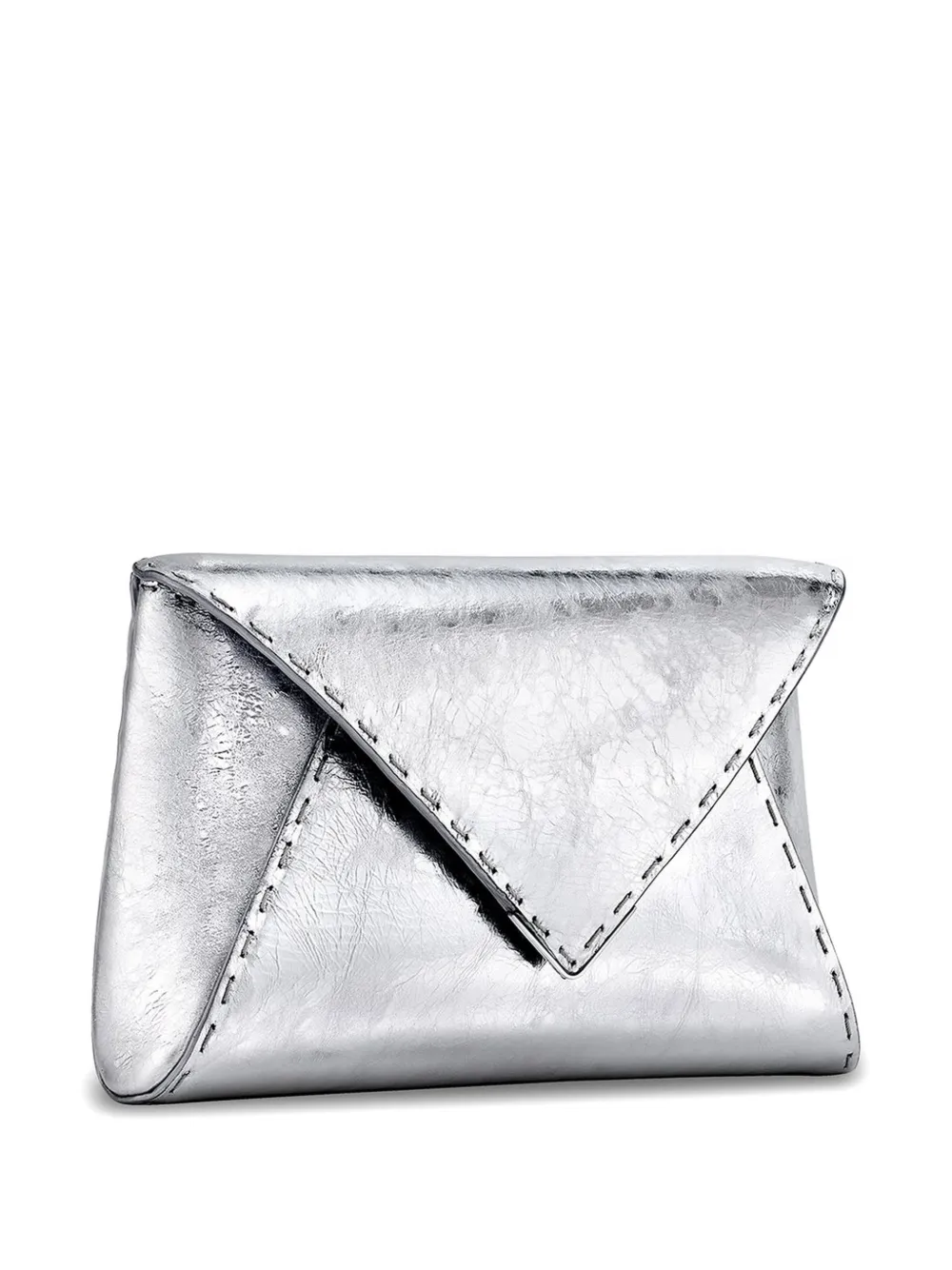Tyler Ellis Kleine Lee Pouchet leren clutch Zilver