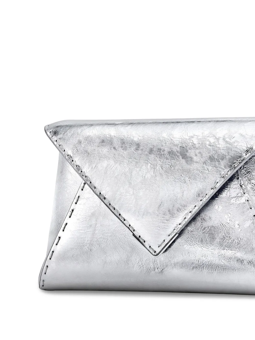 Tyler Ellis Kleine Lee Pouchet leren clutch Zilver