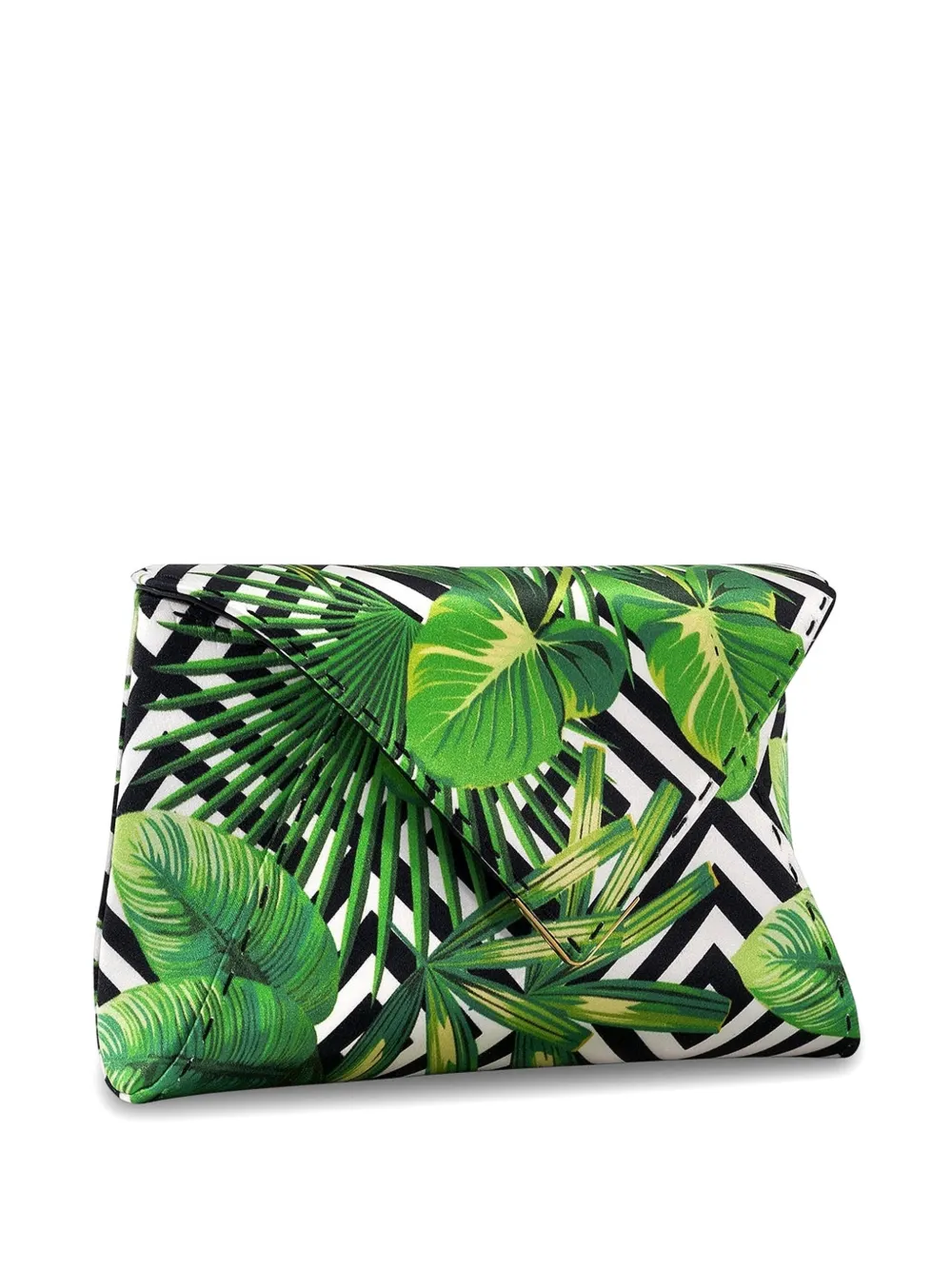 Tyler Ellis Lee Pouchet kleine clutch met palmprint Groen