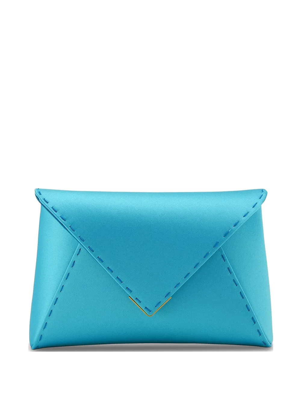 Tyler Ellis small Lee Pouchet satin clutch bag - Blu