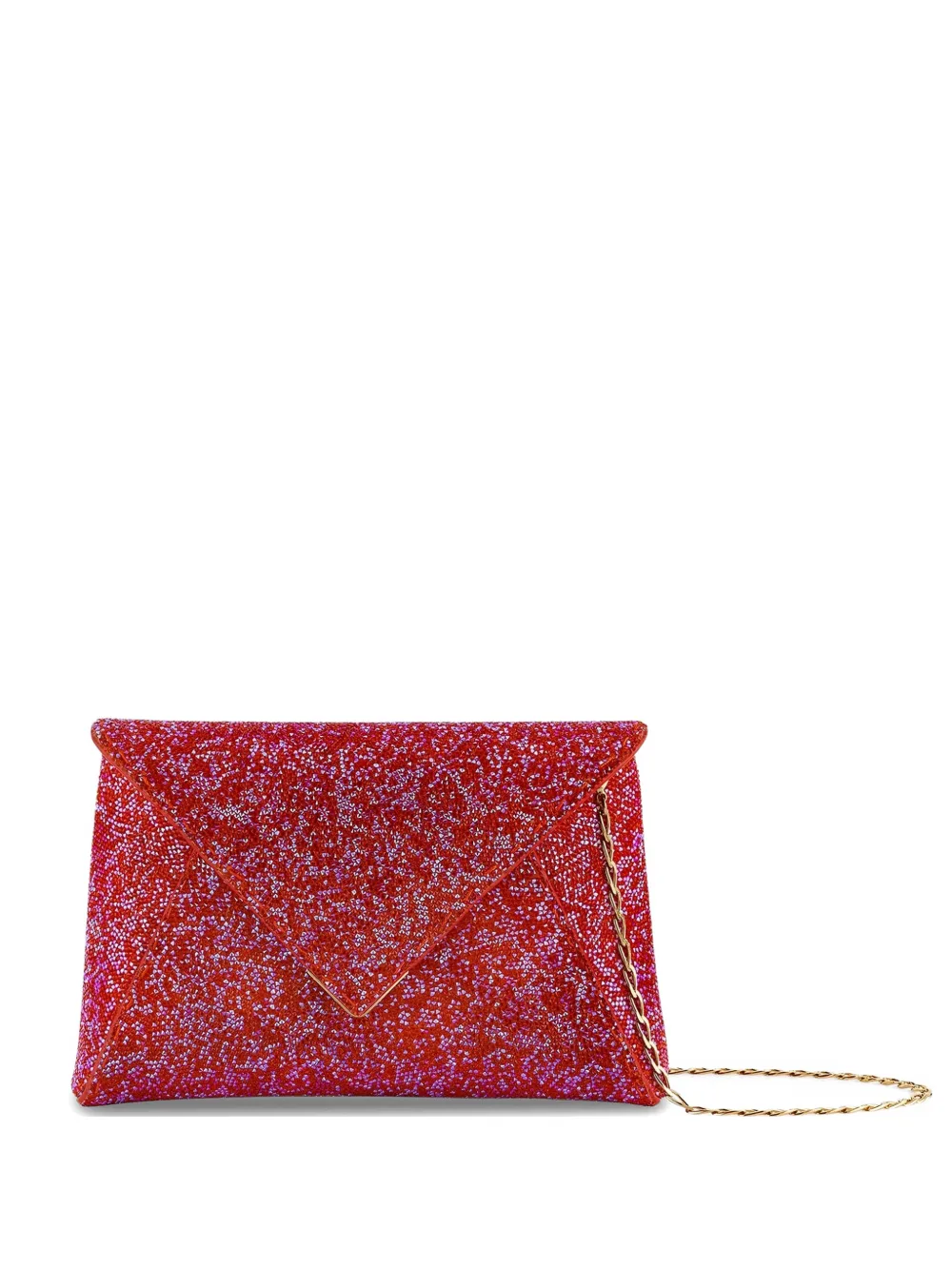 Tyler Ellis small Lee Pouchet Swarovski crystal-embellished clutch bag - Rosso