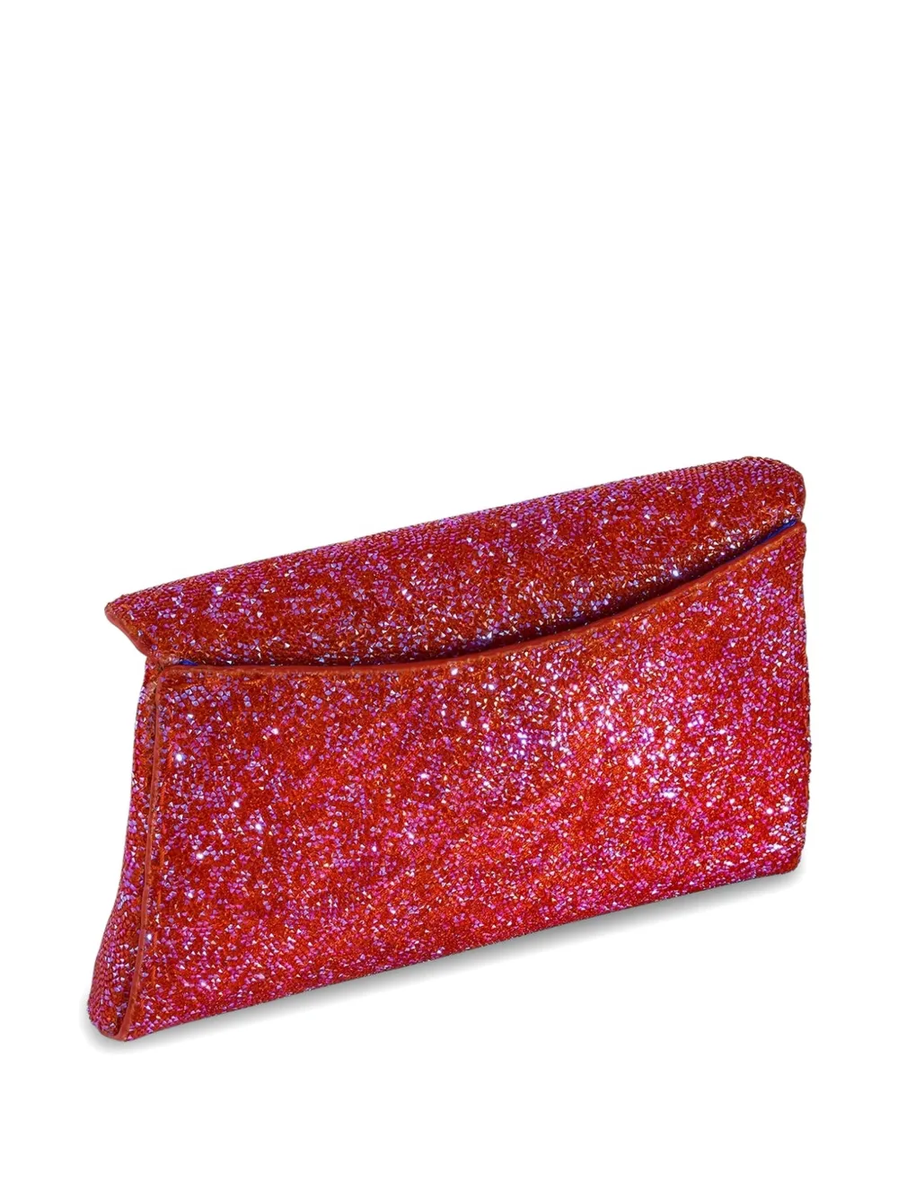 Tyler Ellis Lee Pouchet Swarovski kleine clutch verfraaid met kristallen Rood