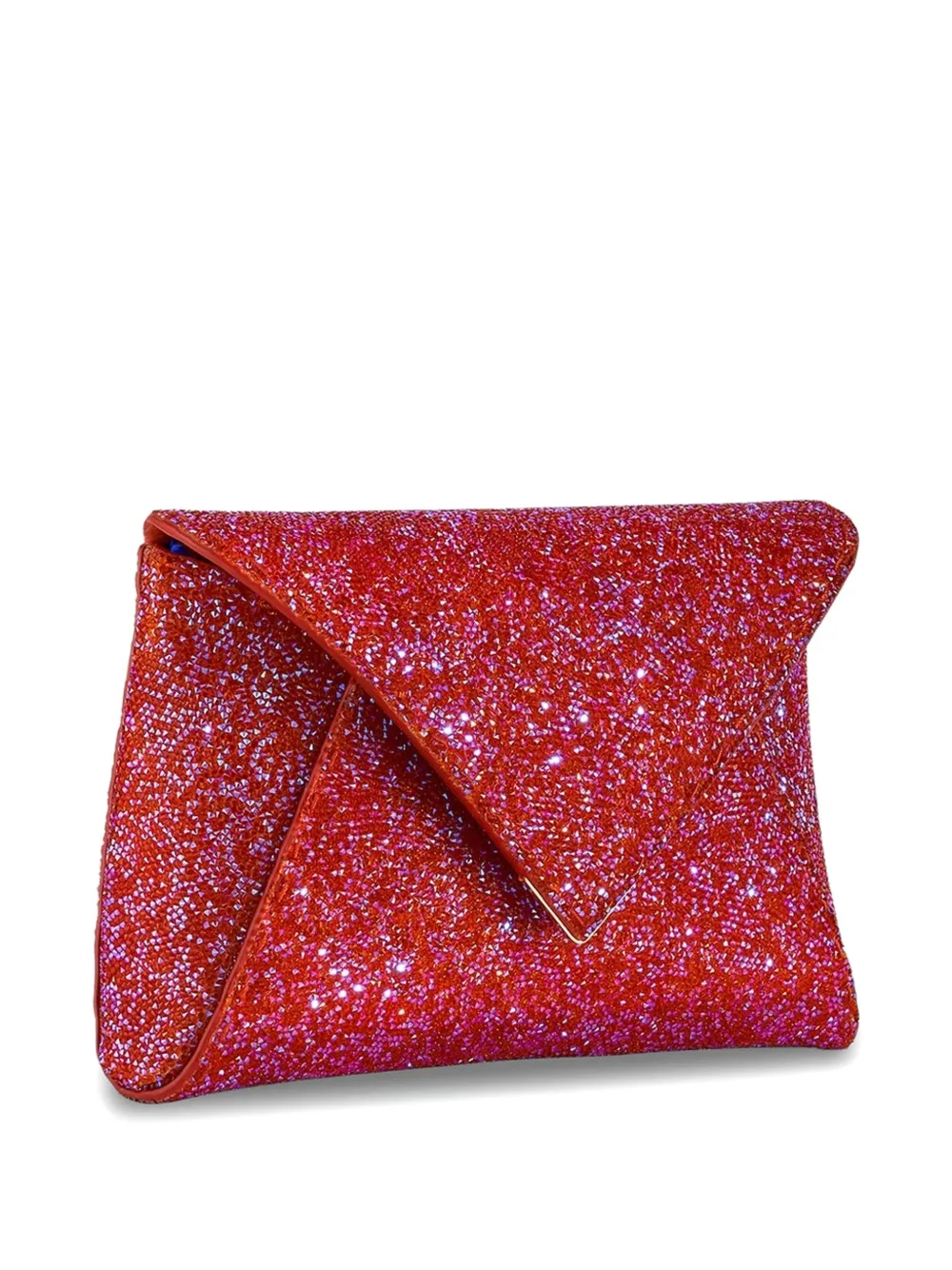 Tyler Ellis Lee Pouchet Swarovski kleine clutch verfraaid met kristallen Rood