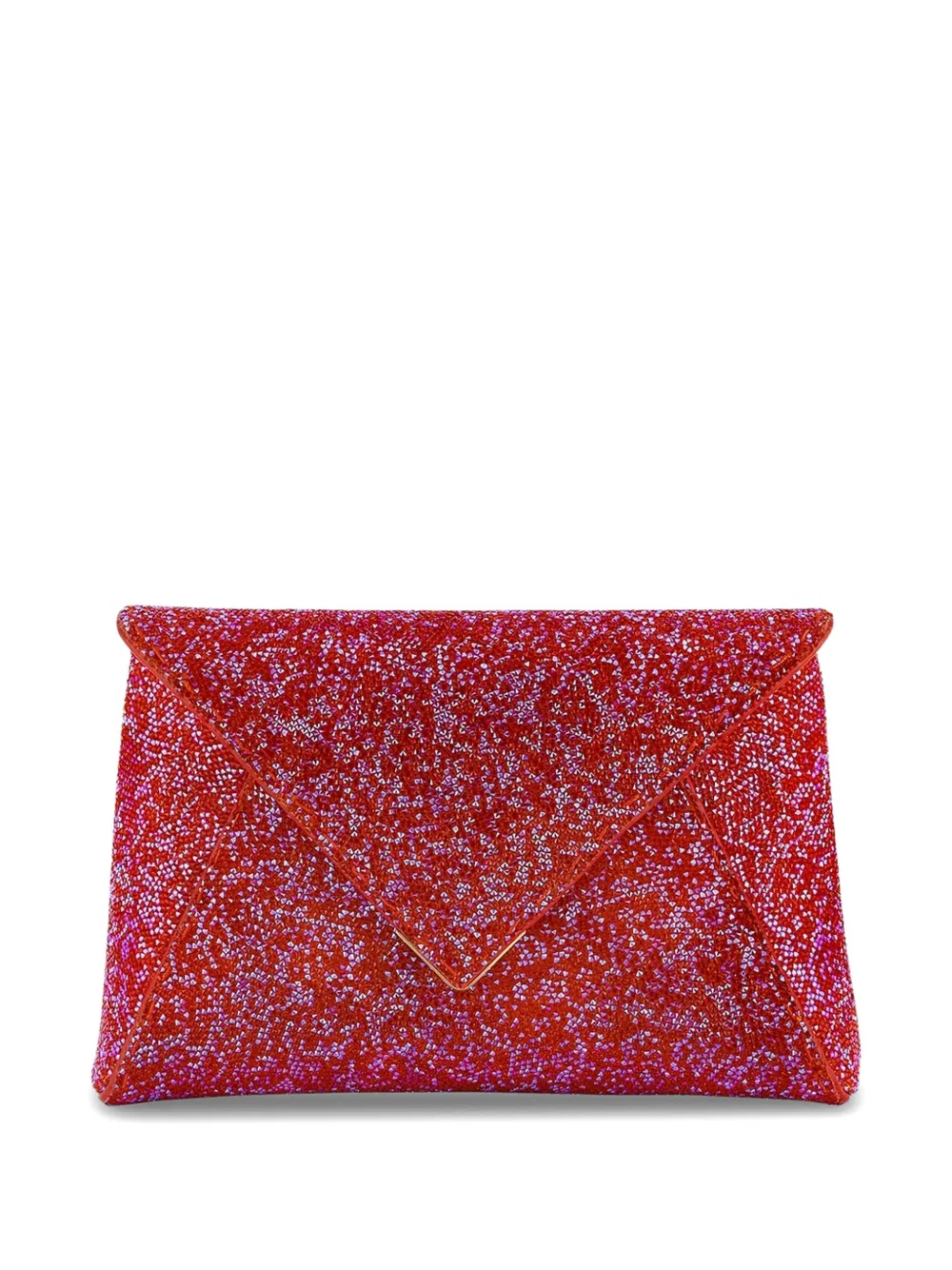 Tyler Ellis Lee Pouchet Swarovski kleine clutch verfraaid met kristallen Rood