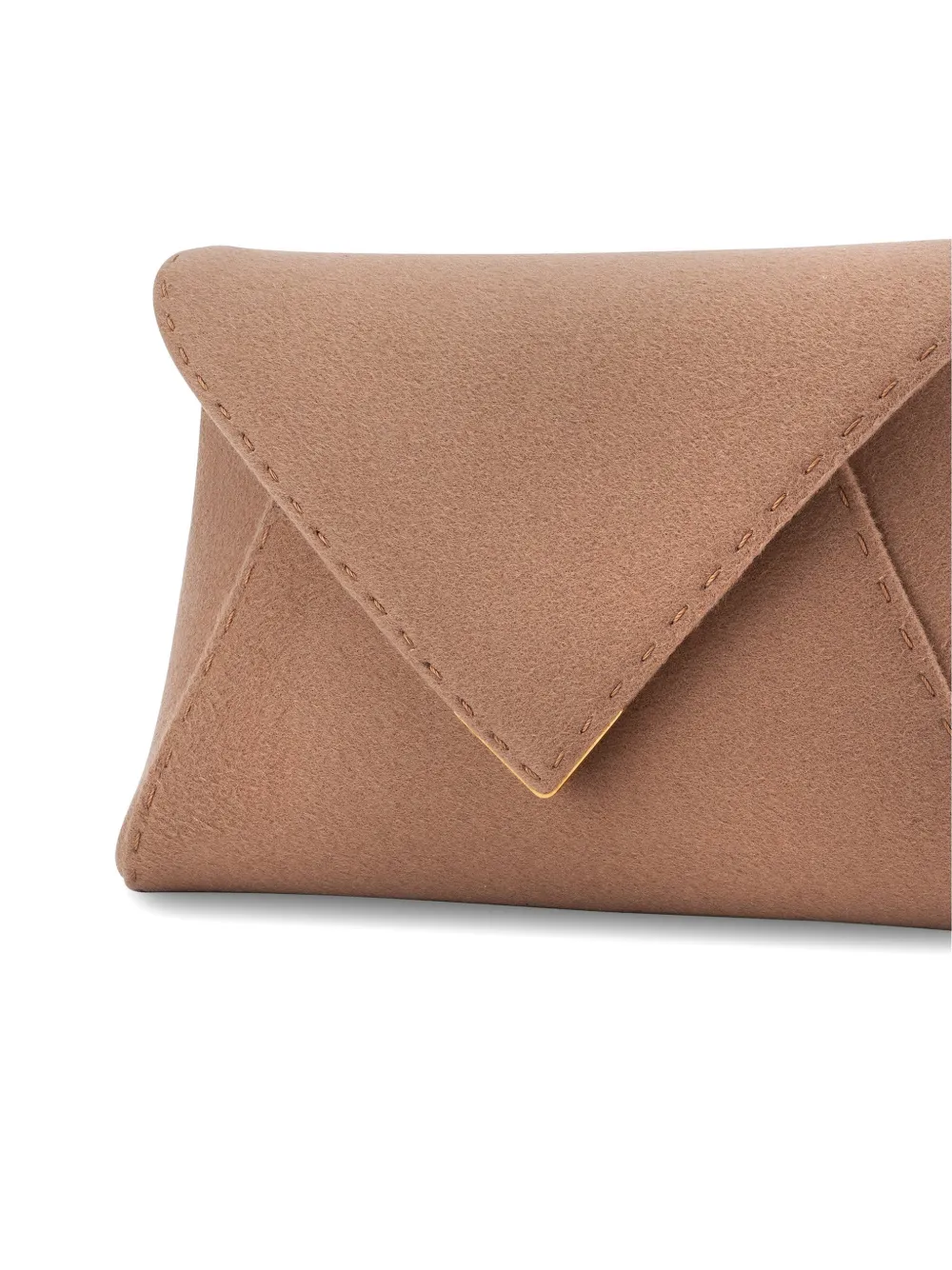 Tyler Ellis Lee Pouchet handgestikte clutch Beige