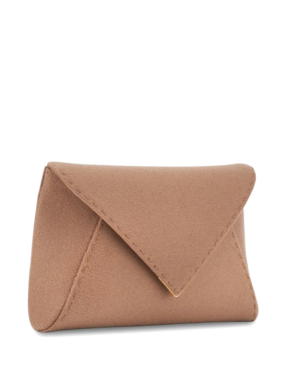 Tyler Ellis Lee Pouchet handgestikte clutch Beige