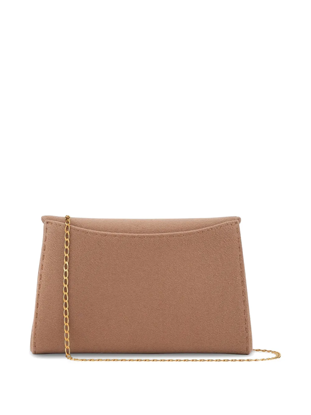 Tyler Ellis Lee Pouchet handgestikte clutch Beige