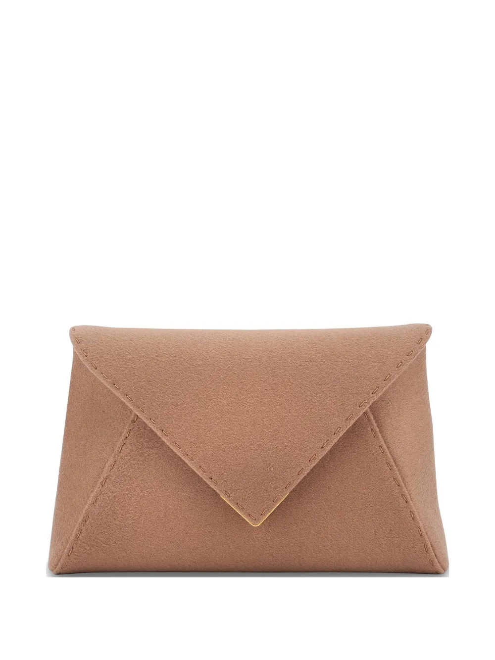 Tyler Ellis Lee Pouchet hand-stitched clutch bag - Toni neutri