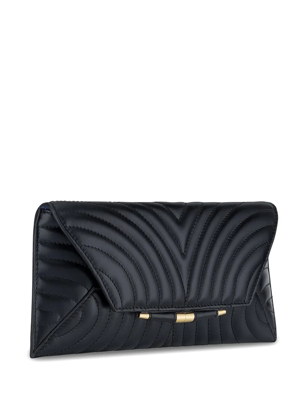 Tyler Ellis Aimee gewatteerde leren clutch Zwart