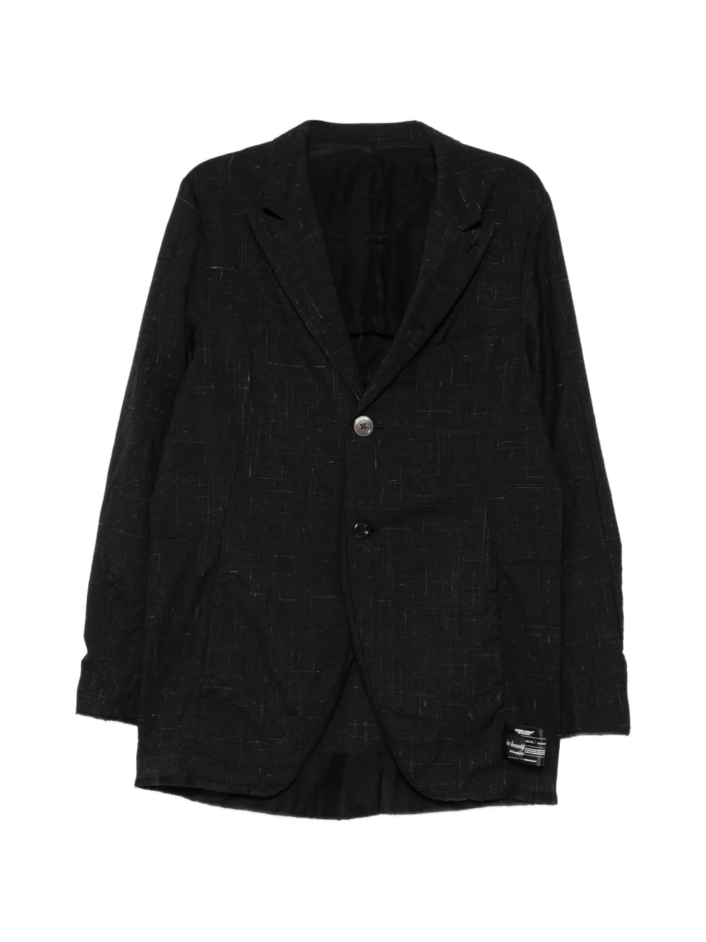 Undercover slub-texture notched-lapels blazer - Nero