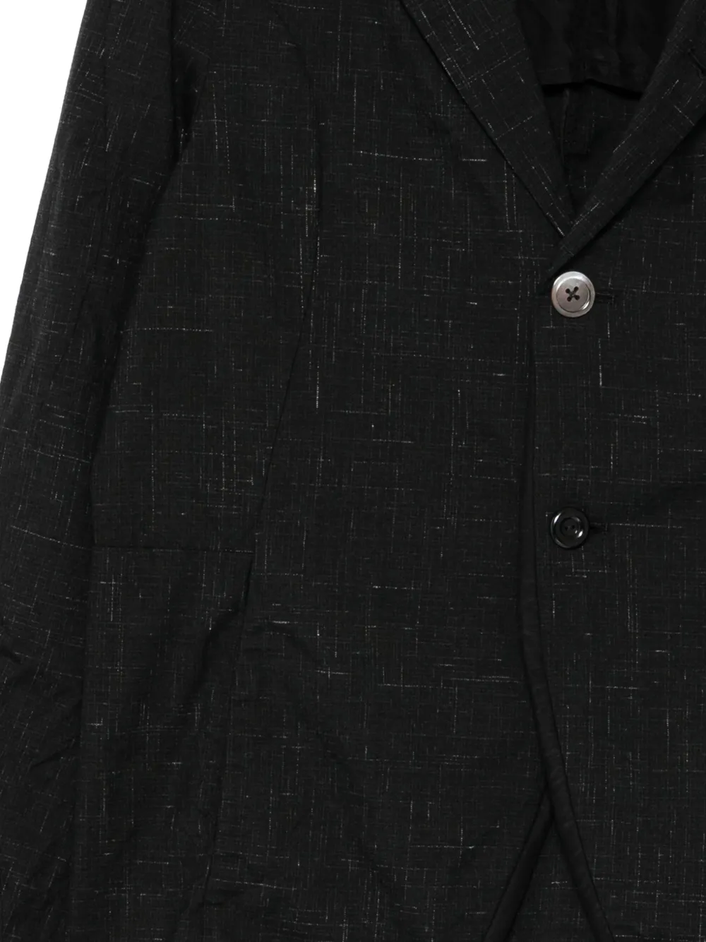 Undercover Blazer met gekerfde revers en slub textuur Zwart