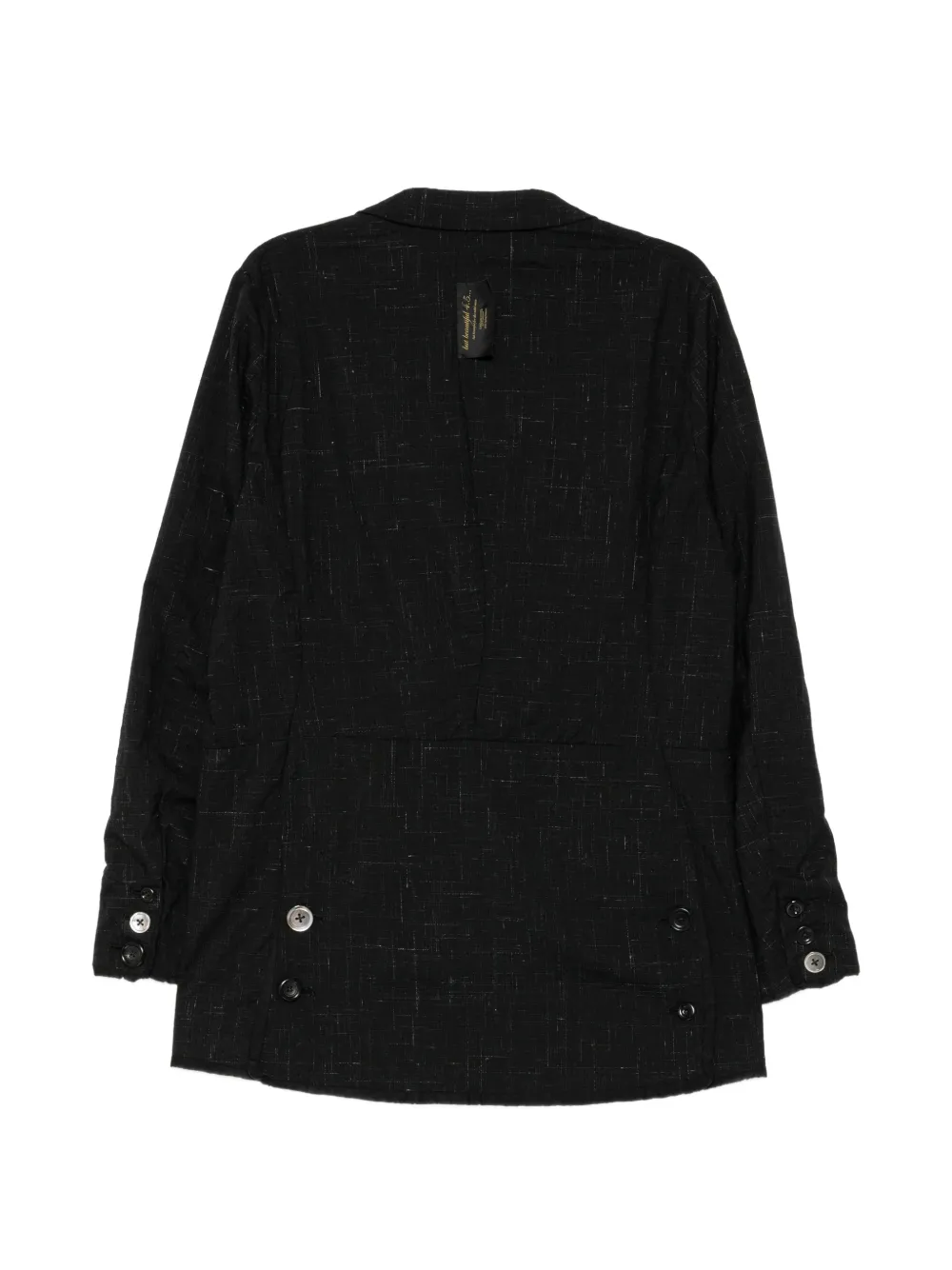 Undercover Blazer met gekerfde revers en slub textuur Zwart