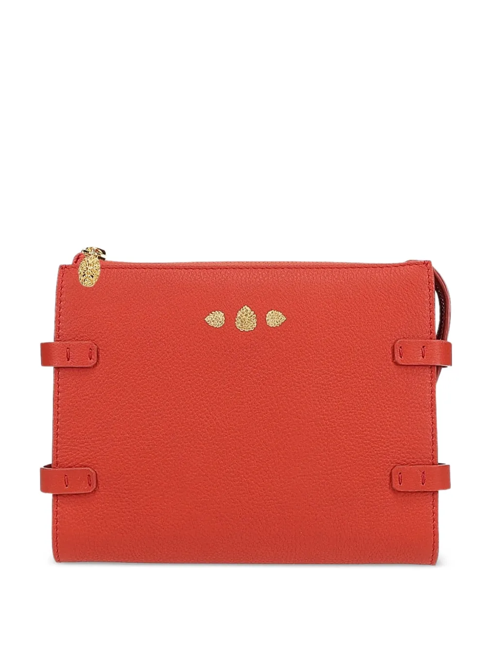 Tyler Ellis Dean pebbled leather-messenger bag - Arancione