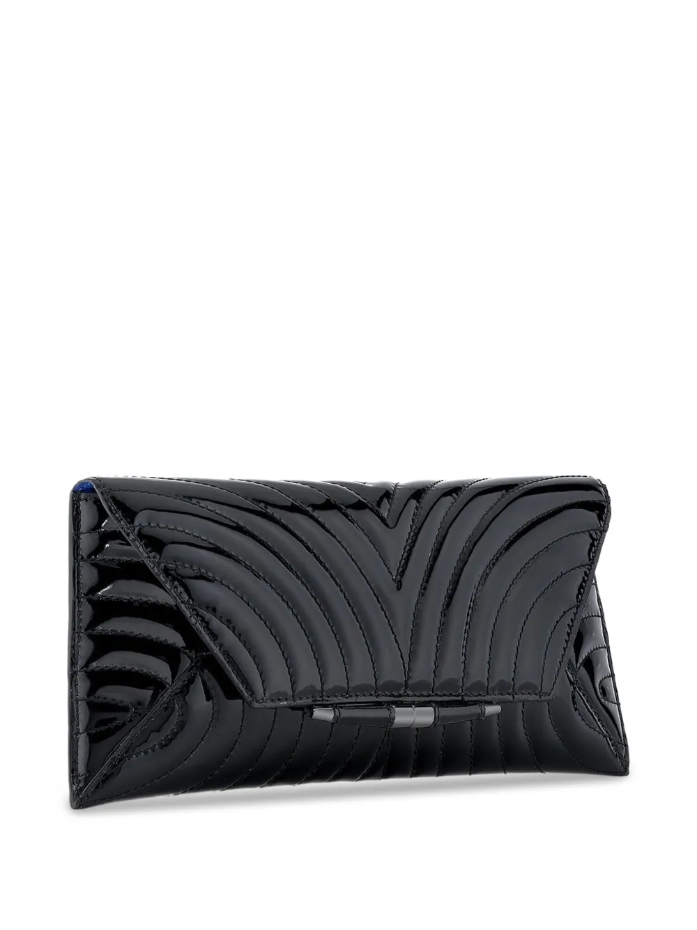 Tyler Ellis Aimee gewatteerde clutch van lakleer Zwart