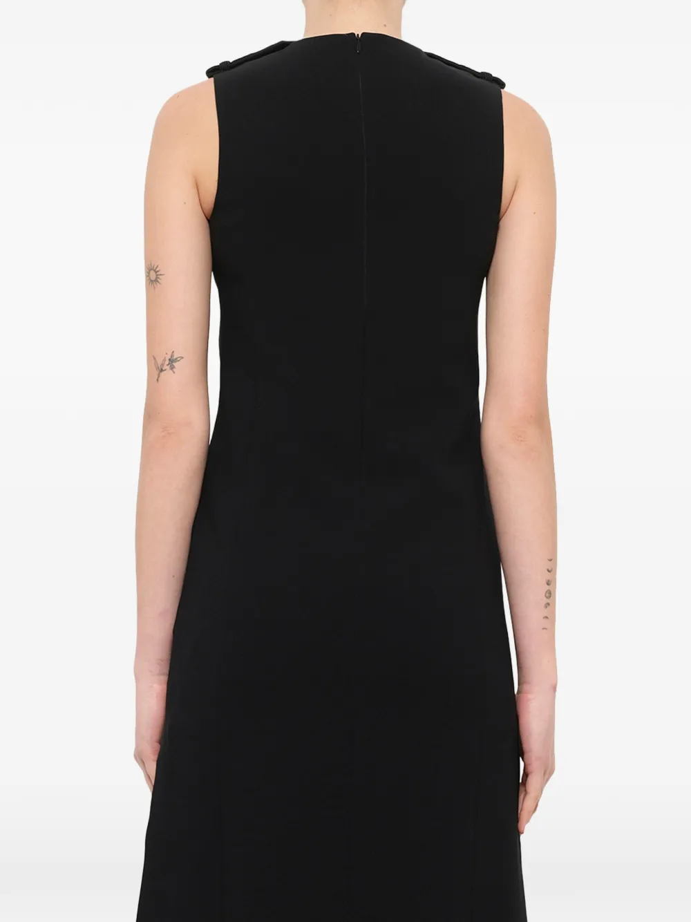 Neil Barrett maxi-jurk met epauletten Zwart