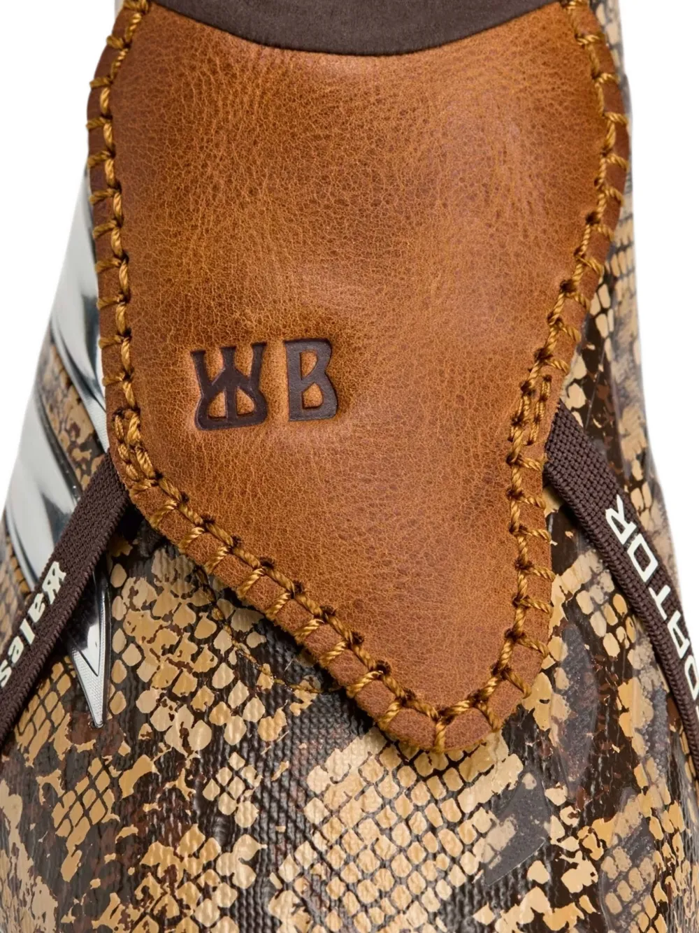 adidas x Wales Bonne Predator Elite snakeskin-effect sneakers Beige