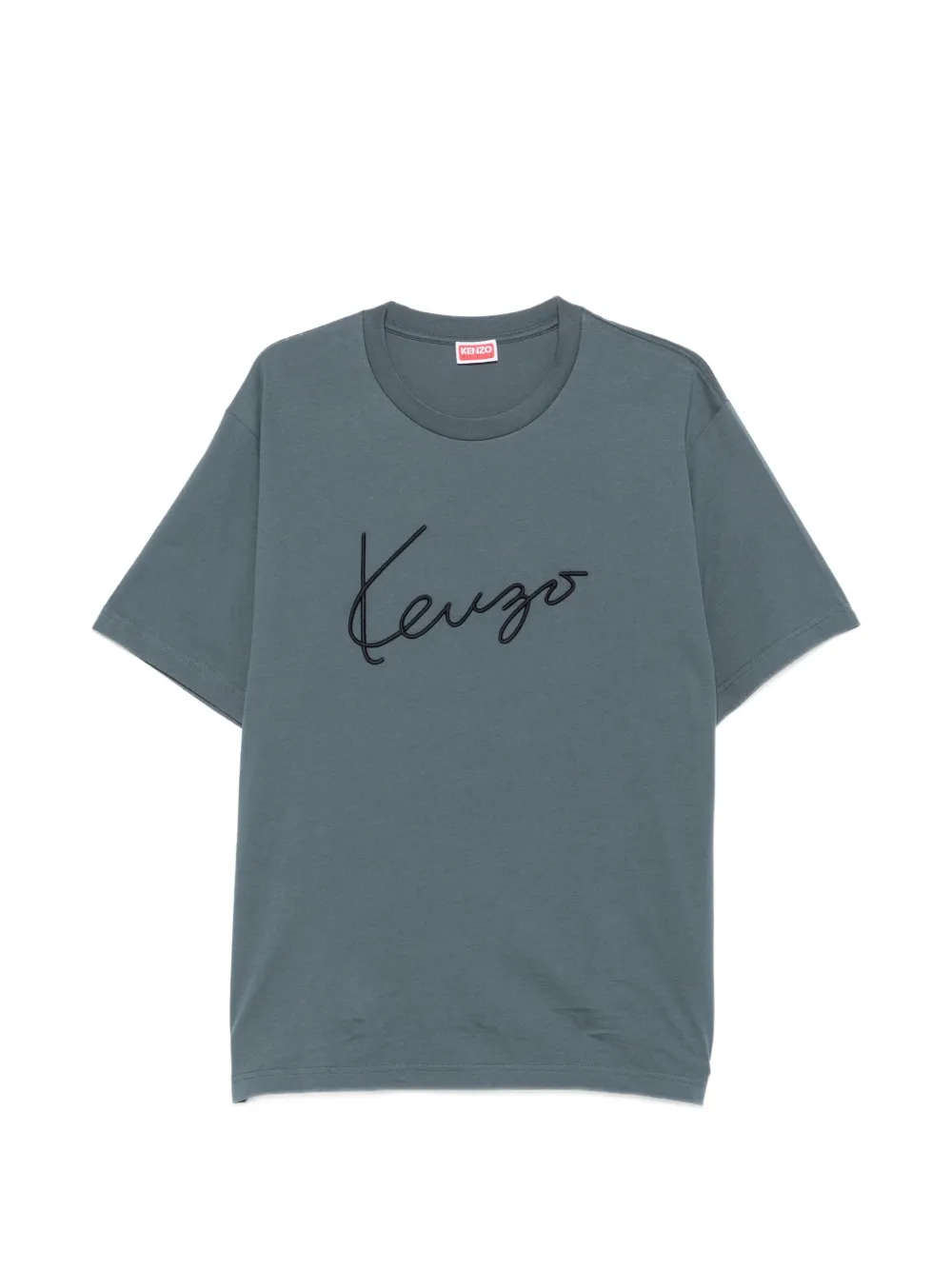 Kenzo logo-embroidered T-shirt - Blu