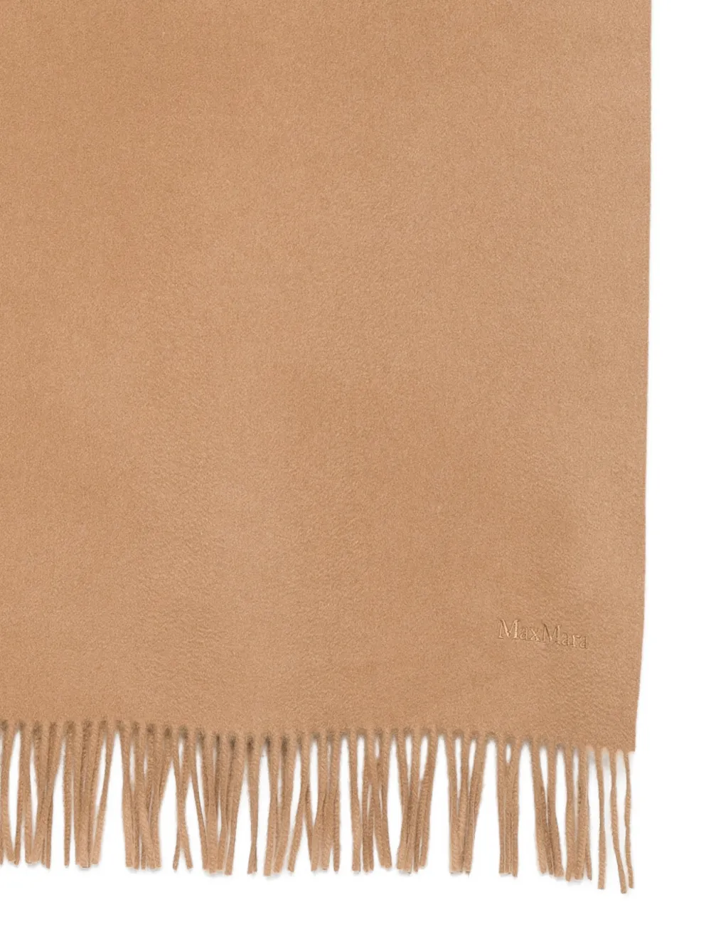 Max Mara Kasjmier stola met logo Bruin
