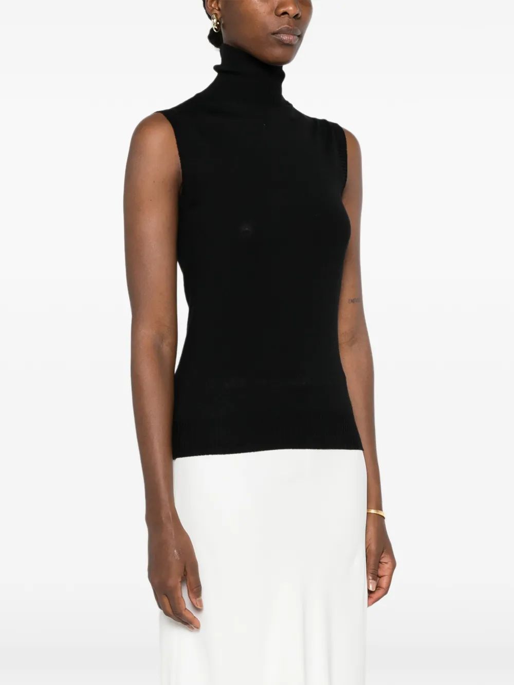 Sportmax Mouwloze coltrui Zwart