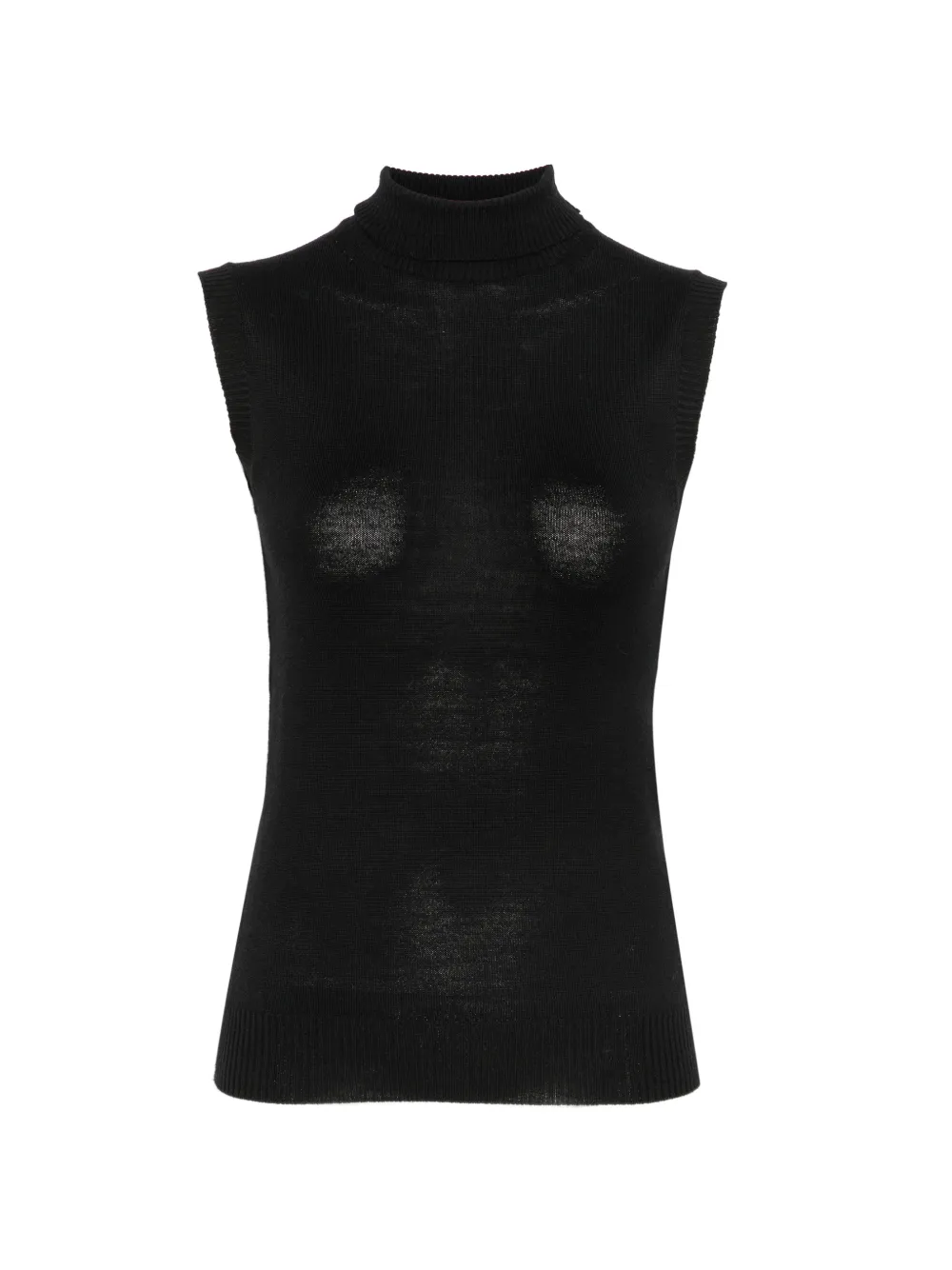 Sportmax sleeveless turtleneck sweater - Nero