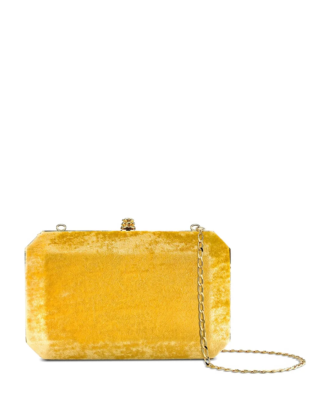 Tyler Ellis medium Perry crushed-velvet clutch bag - Giallo