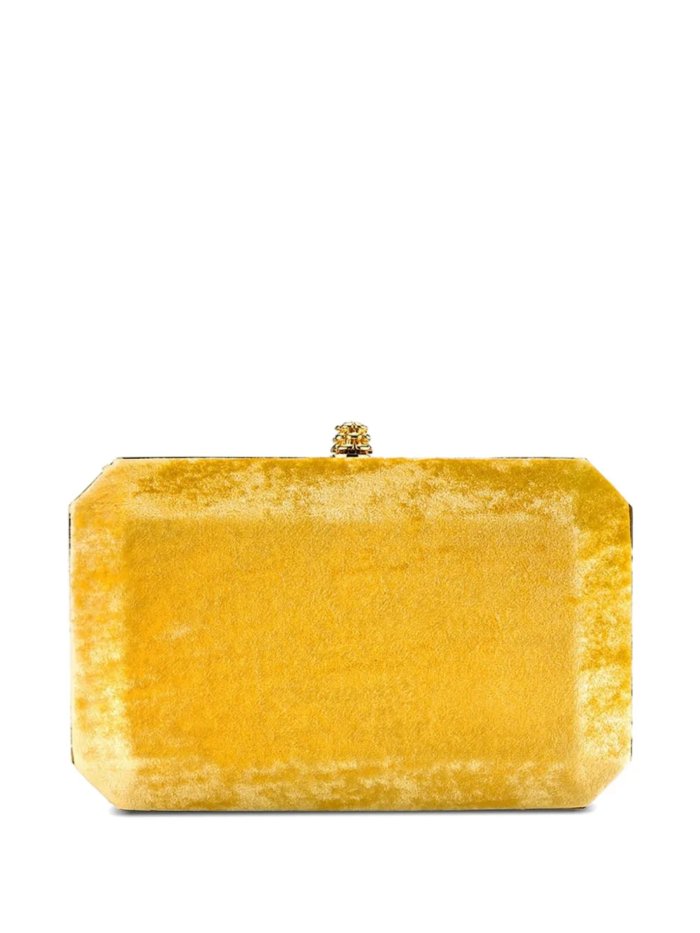 Tyler Ellis Medium Perry fluwelen clutch Geel
