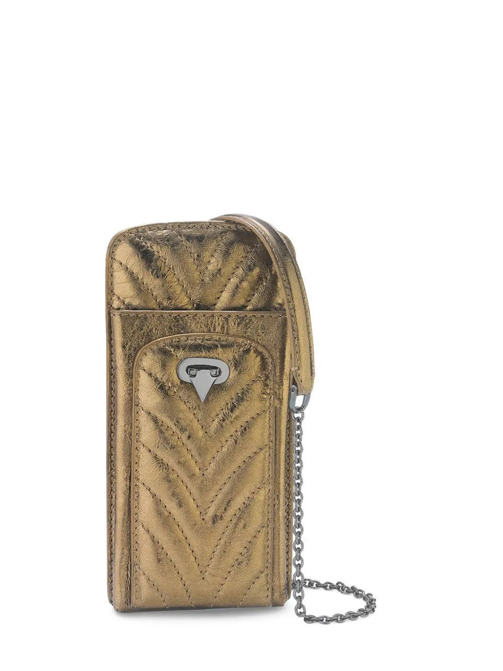 Tyler Ellis Sydney quilted leather phone carrier - Oro