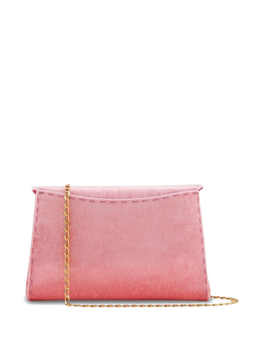 Tyler Ellis Lee Pouchet fluwelen clutch met geplette afwerking Roze