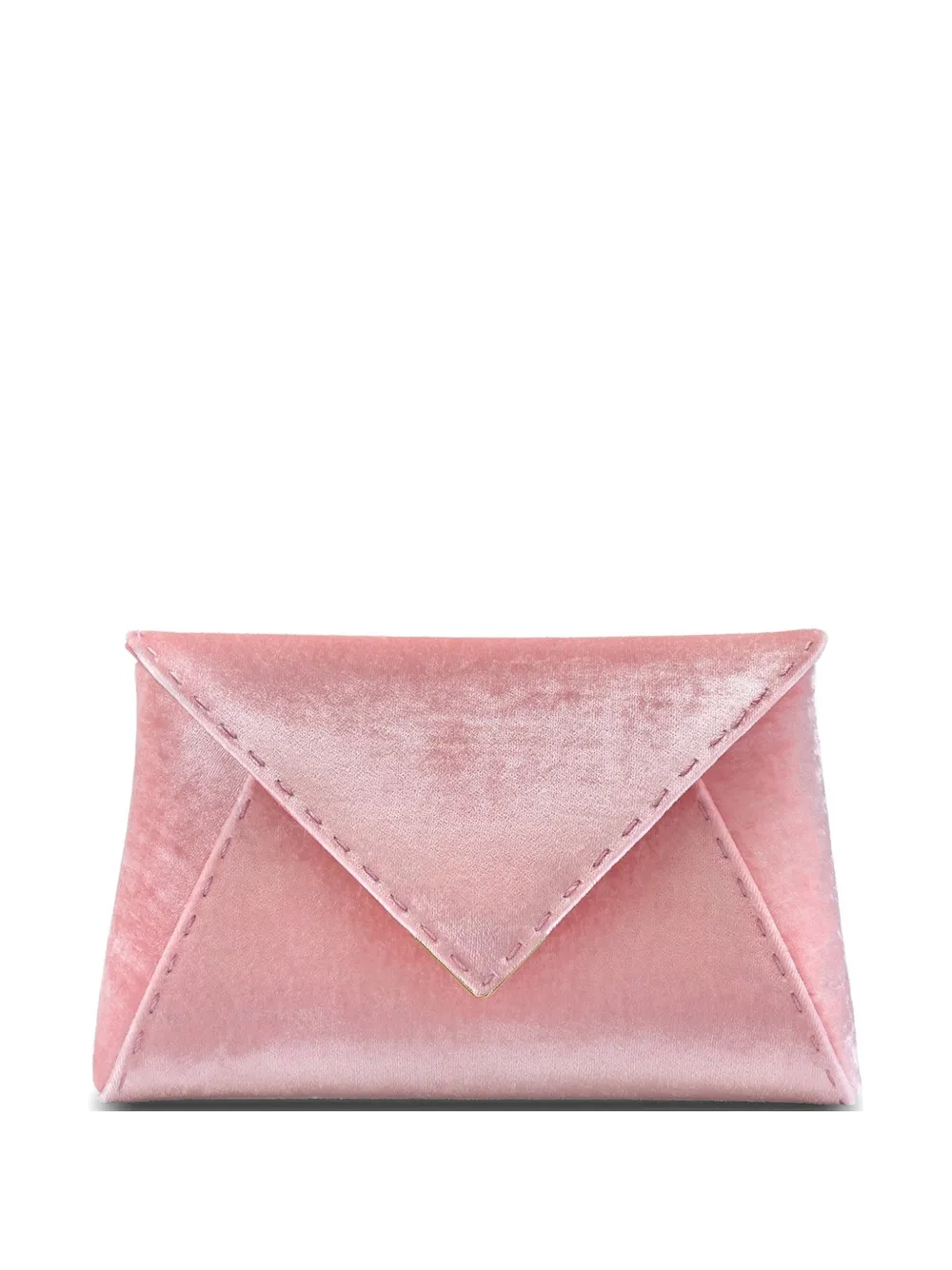 Tyler Ellis Lee Pouchet crushed-velvet clutch bag - Rosa