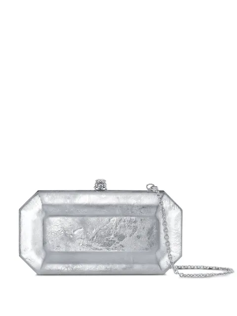 Tyler Ellis Perry metallic-leather clutch bag