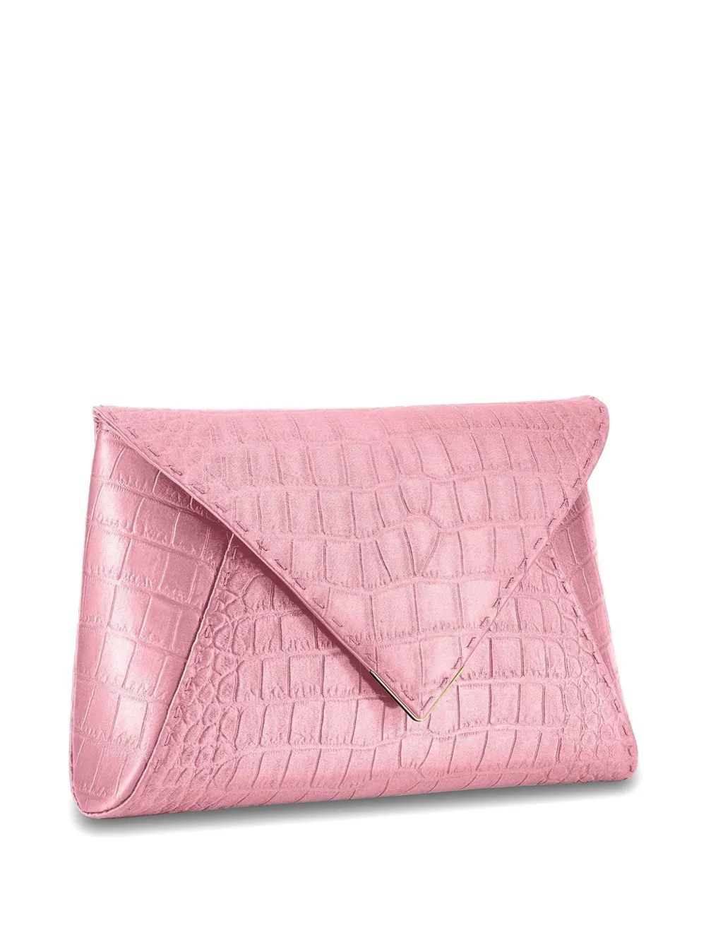 Tyler Ellis Lee Pouchet clutch met krokodillen-reliëf Roze