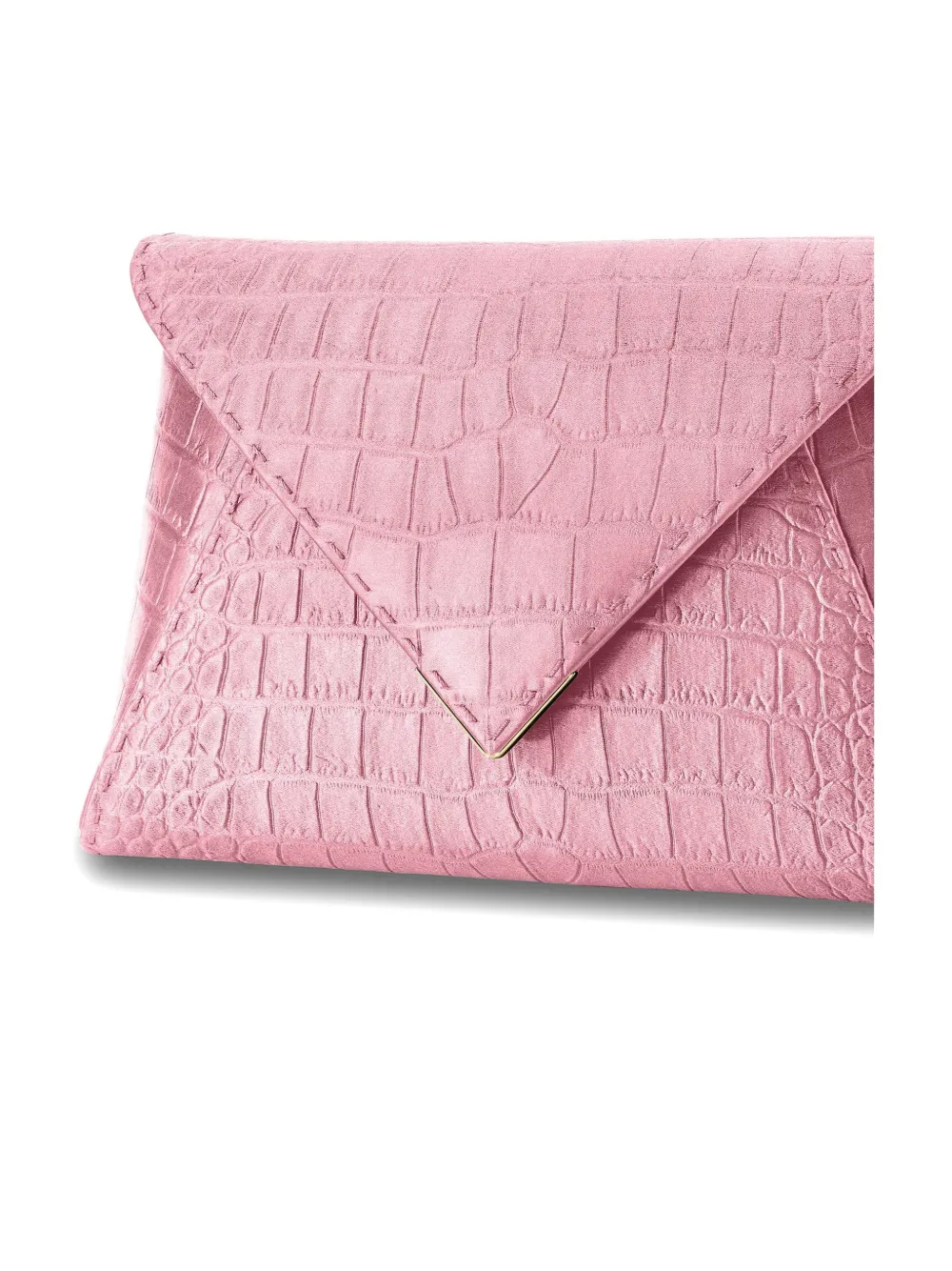 Tyler Ellis Lee Pouchet clutch met krokodillen-reliëf Roze