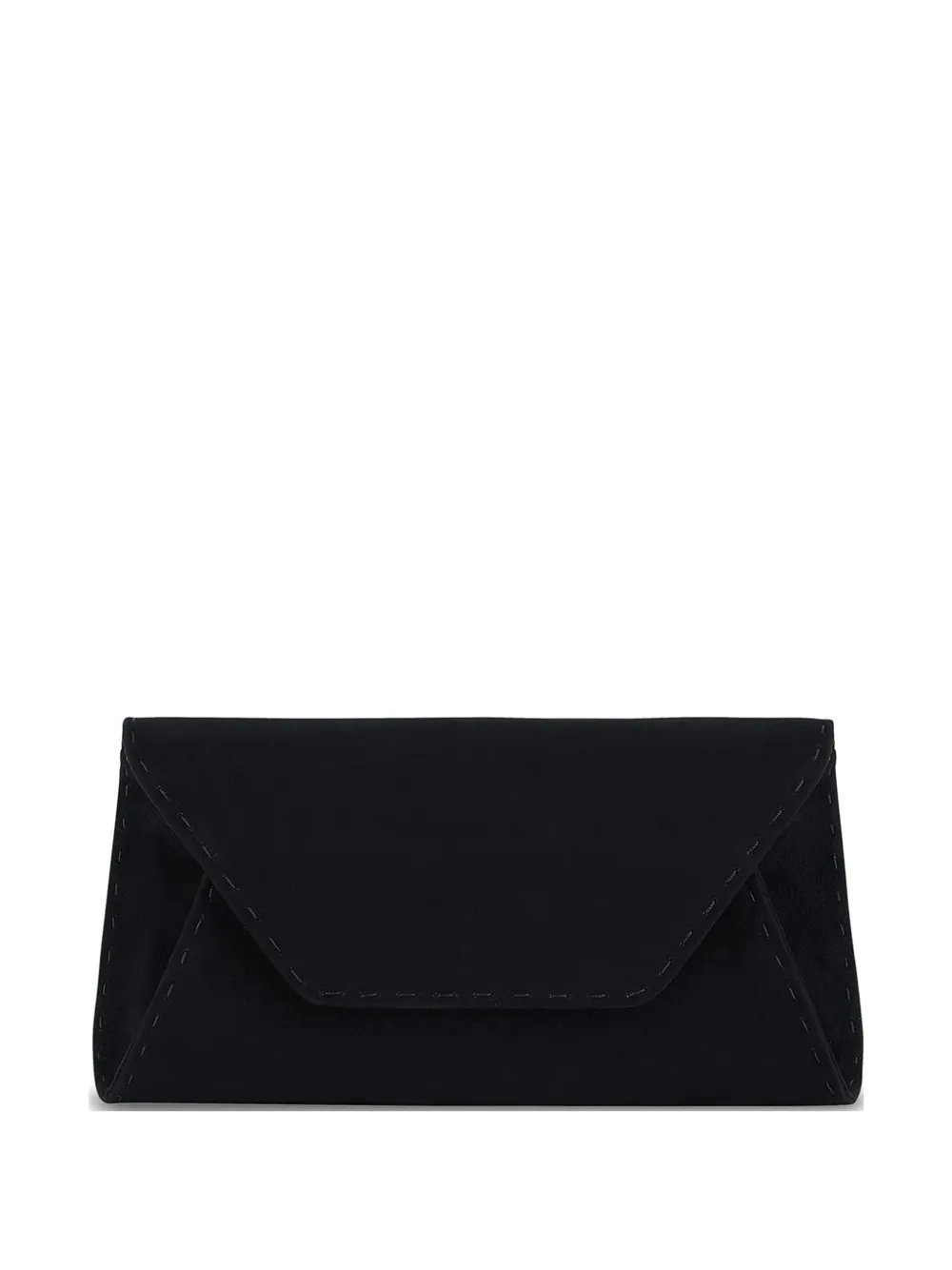 Tyler Ellis small Eloise suede-leather clutch bag - Nero
