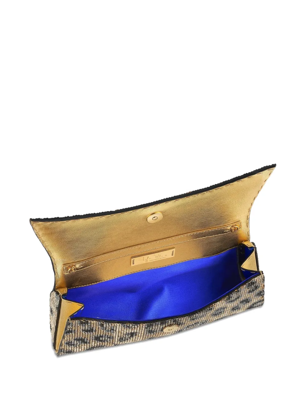 Tyler Ellis Veronica clutch verfraaid met kristallen Goud
