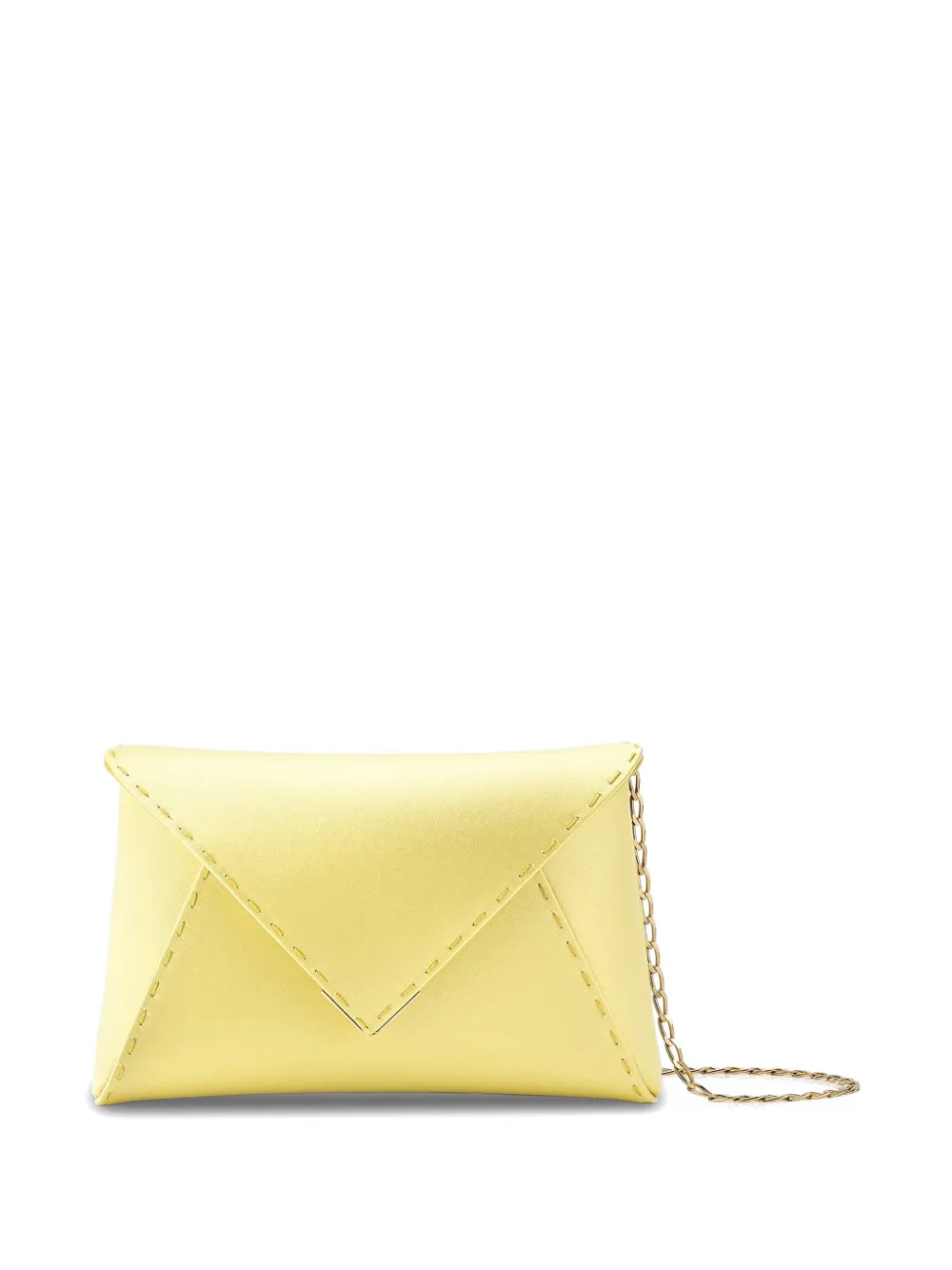 Tyler Ellis Lee Pouchet satin clutch bag - Giallo