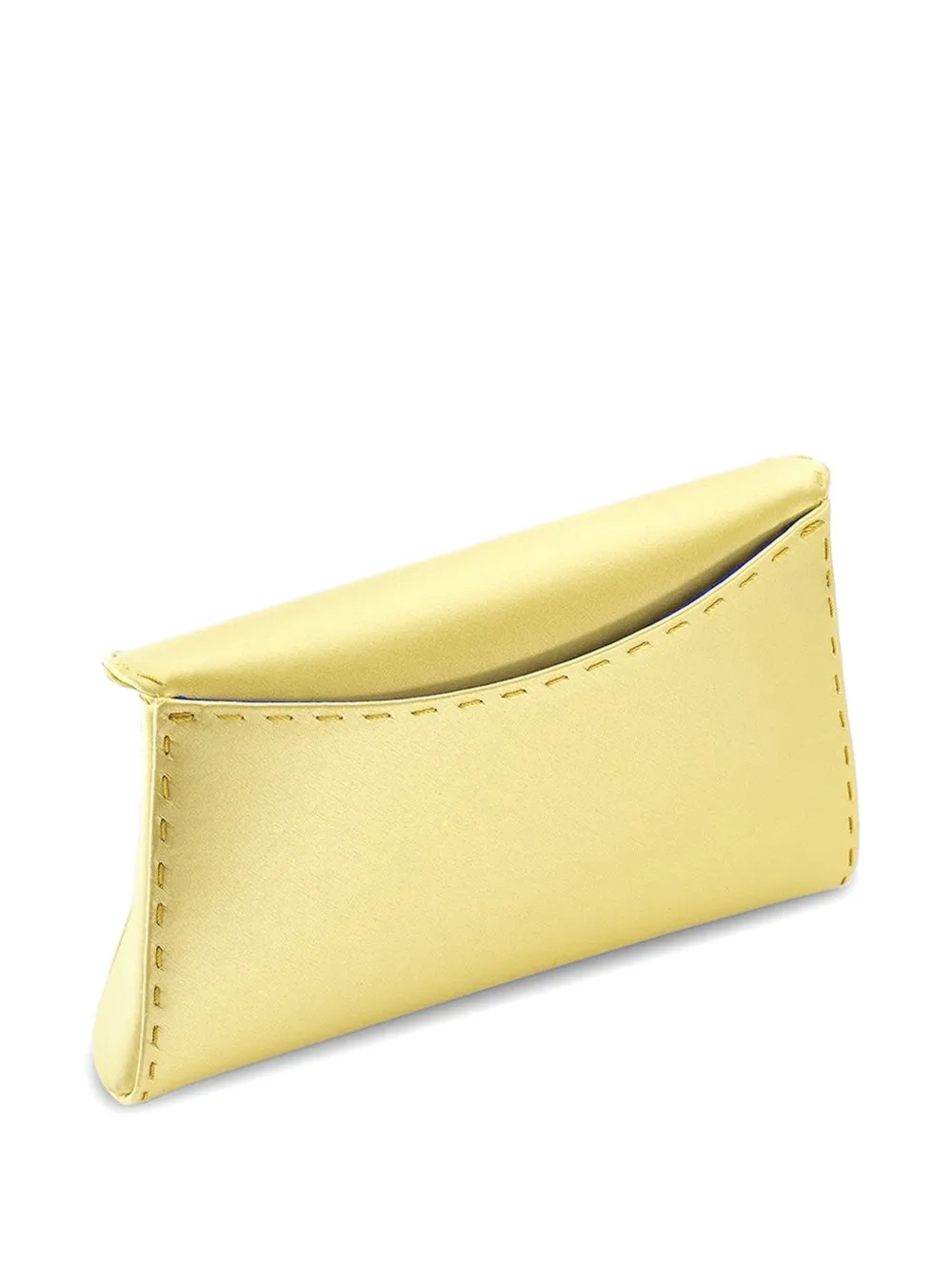Tyler Ellis Lee Pouchet satijnen clutch Geel