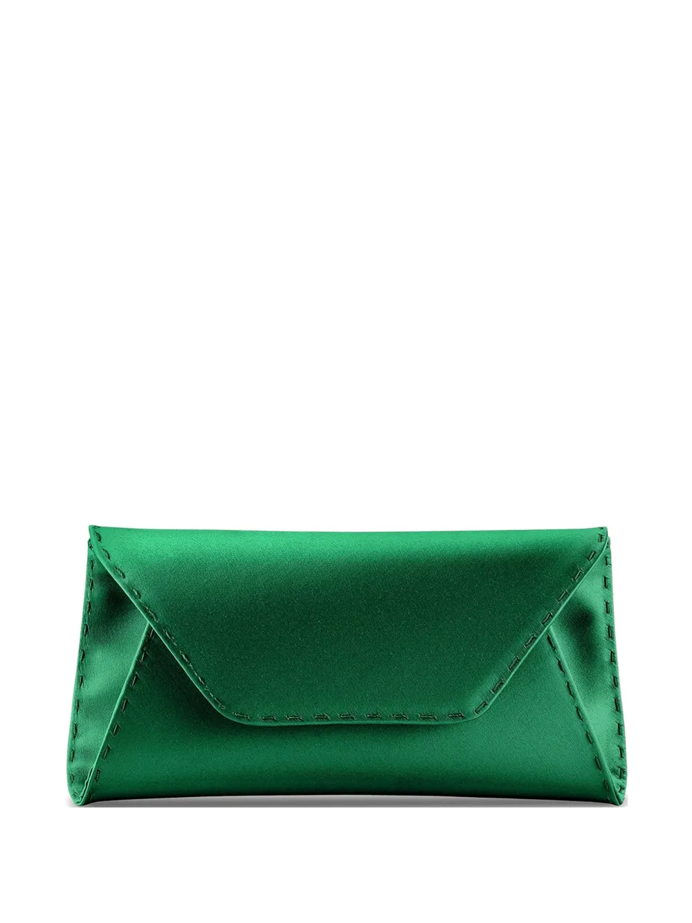 Tyler Ellis Eloise satin clutch bag - Verde