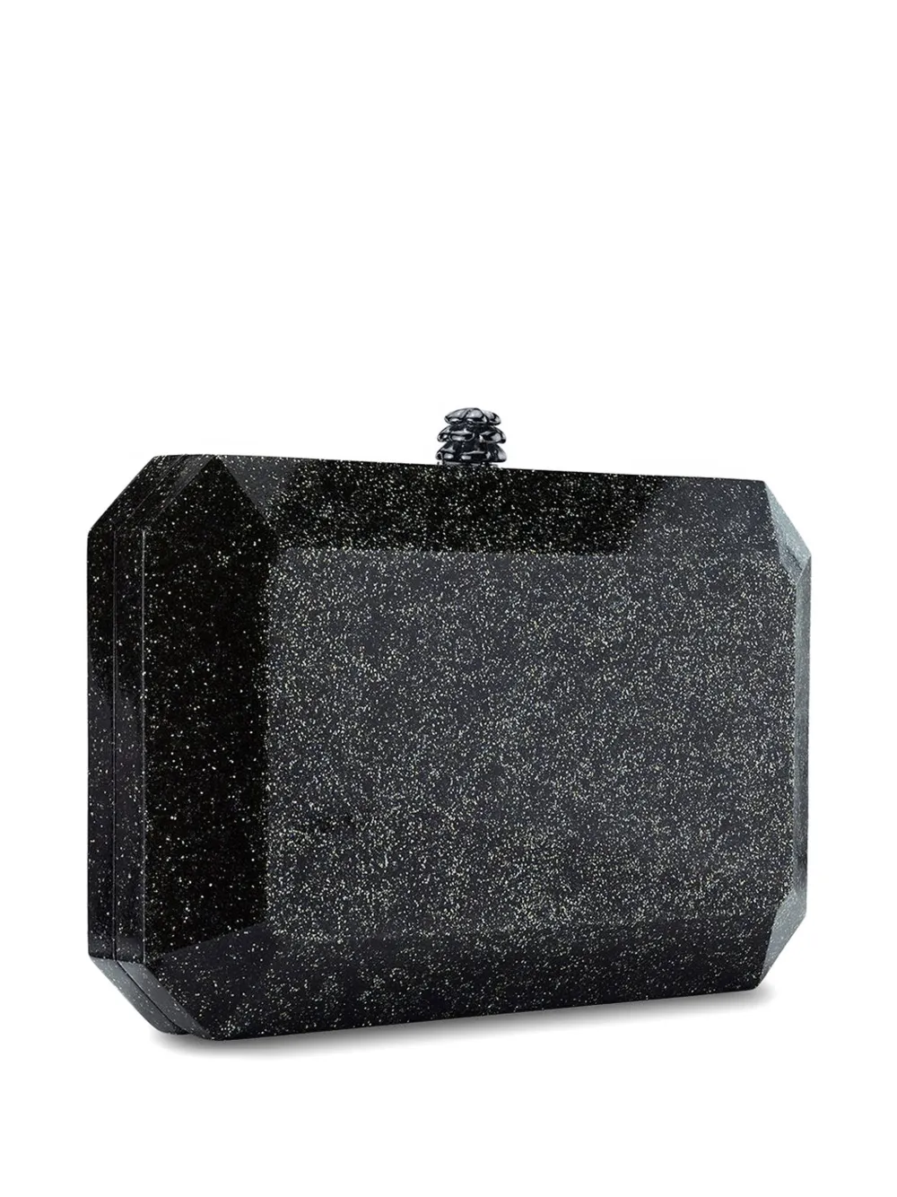 Tyler Ellis Perry medium clutch met glitter Zwart