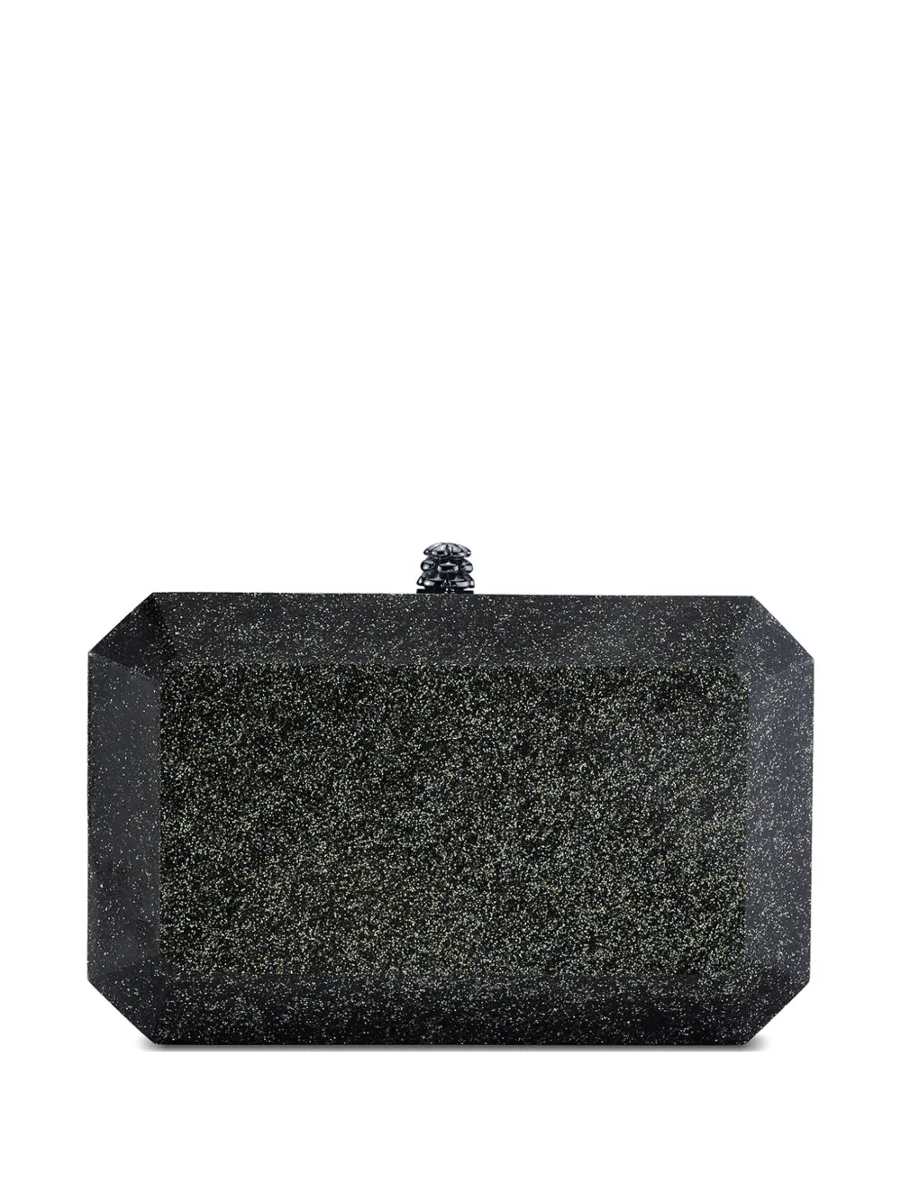 Tyler Ellis medium Perry glitter clutch bag - Nero