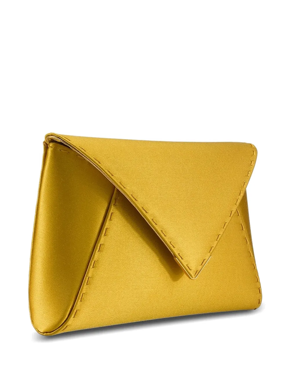 Tyler Ellis Kleine Lee 'Pouchet' satijnen clutch Geel