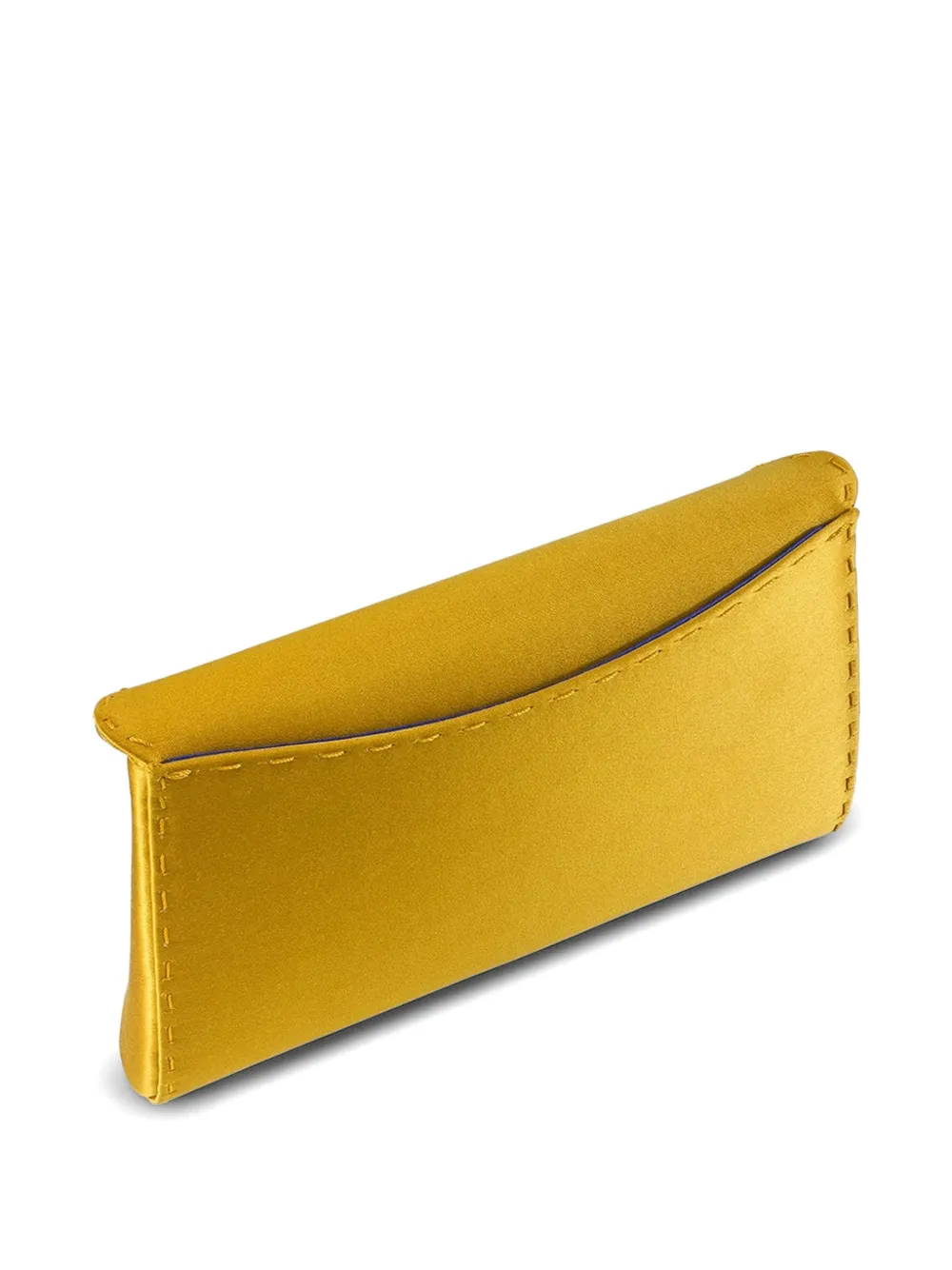 Tyler Ellis Kleine Lee 'Pouchet' satijnen clutch Geel