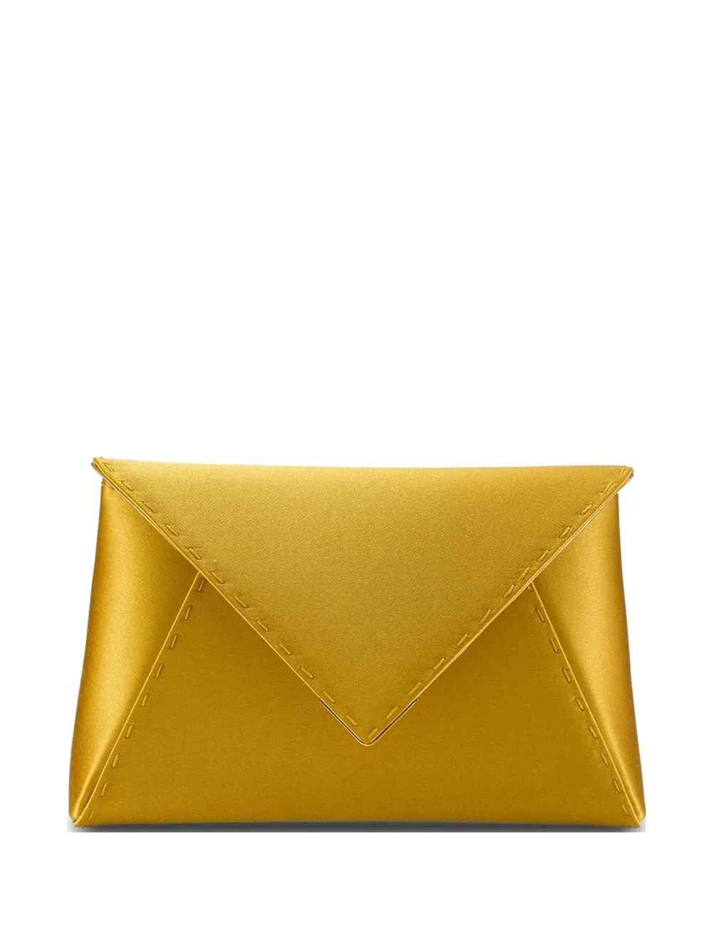 Tyler Ellis small Lee 'Pouchet' satin clutch bag - Giallo