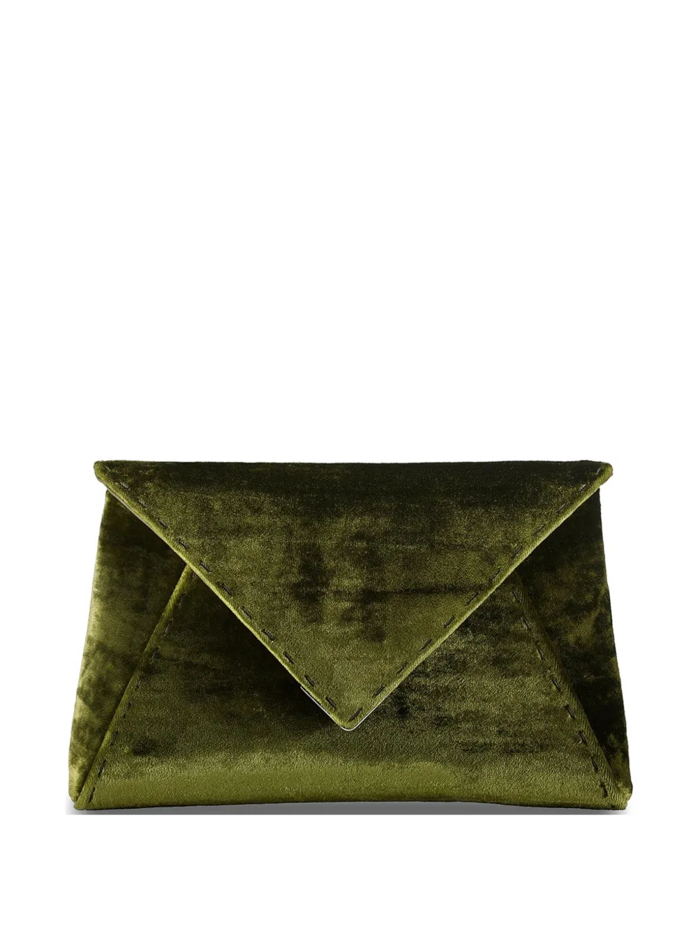 Tyler Ellis small Lee 'Pouchet' crushed texture clutch bag - Verde