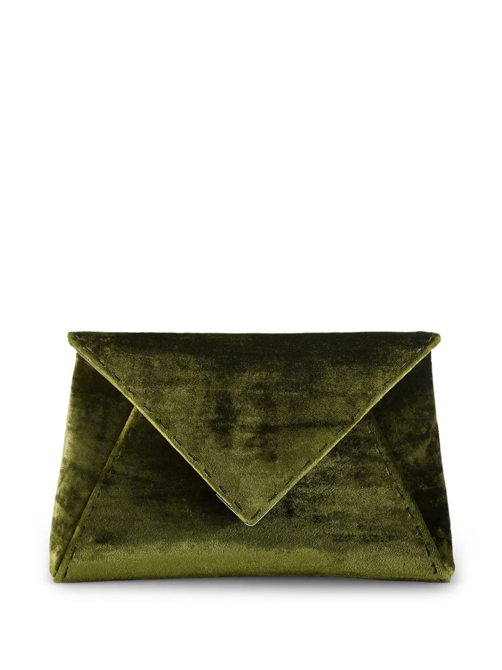 Tyler Ellis small Lee 'Pouchet' crushed texture clutch bag - Verde