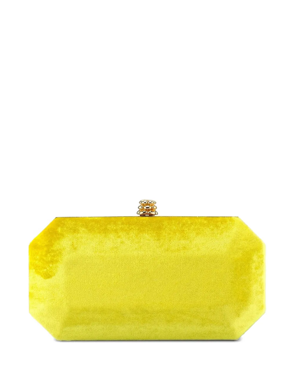 Tyler Ellis small Perry crushed texture clutch bag - Giallo