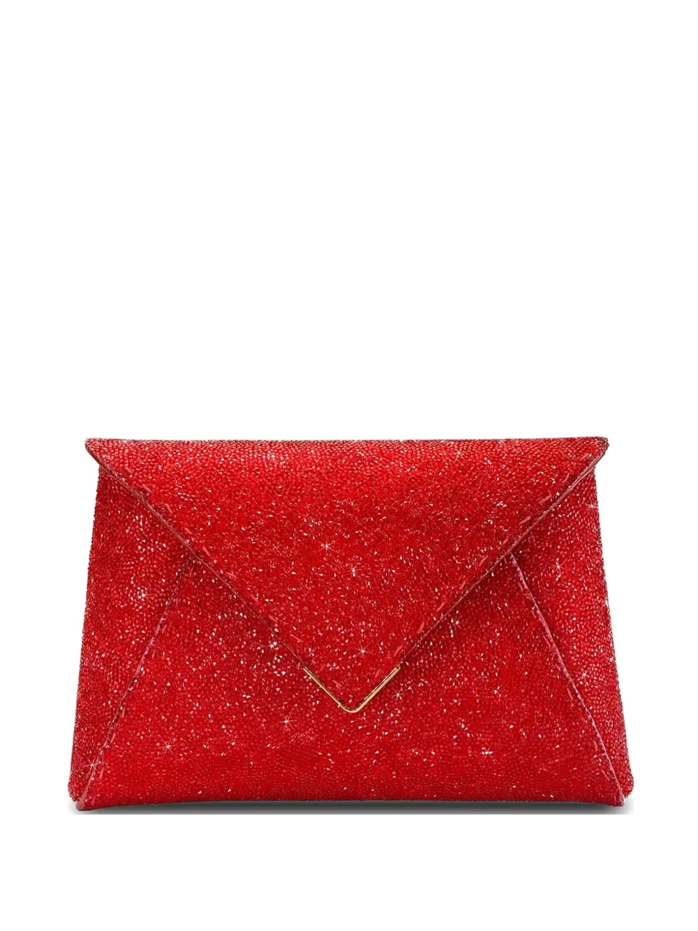 Tyler Ellis small Lee 'Pouchet' crystal-embellished clutch bag - Rosso