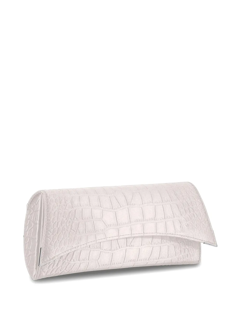 Tyler Ellis Veronica clutch met krokodillen-reliëf Beige