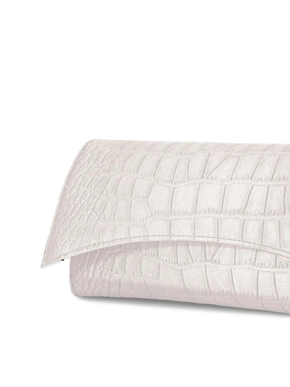 Tyler Ellis Veronica clutch met krokodillen-reliëf Beige