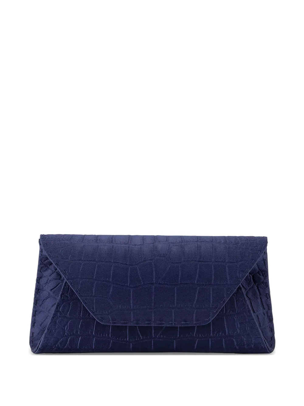 Tyler Ellis small Eloise crocodile-effect clutch bag - Blu
